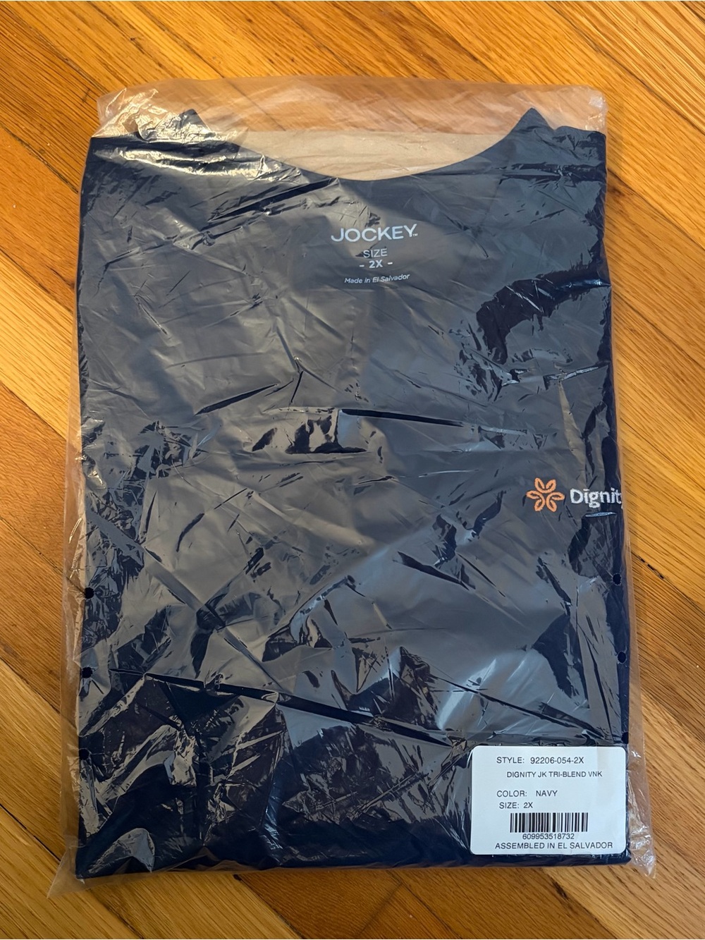 Dignity Health Jockey New Navy Scrub Top - New in Bag